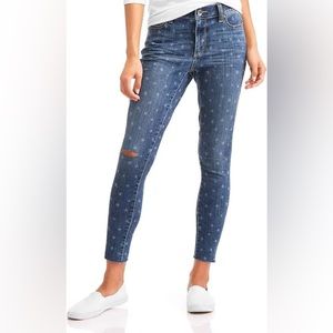 New with Tag! Star Print Skinny Jeans Size 10